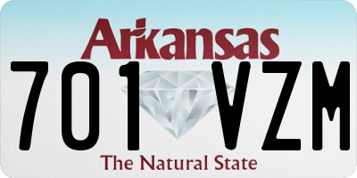 AR license plate 701VZM