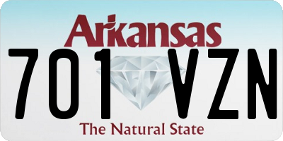 AR license plate 701VZN