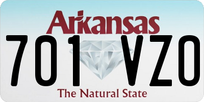 AR license plate 701VZO