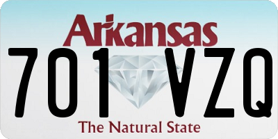 AR license plate 701VZQ