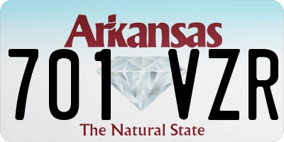 AR license plate 701VZR