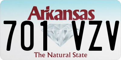 AR license plate 701VZV