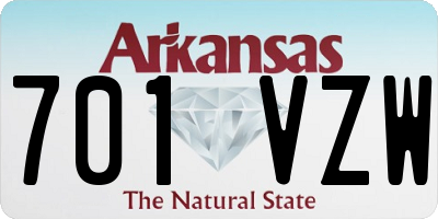 AR license plate 701VZW