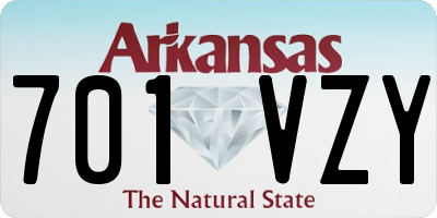 AR license plate 701VZY