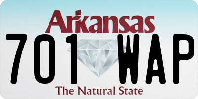 AR license plate 701WAP