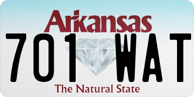 AR license plate 701WAT