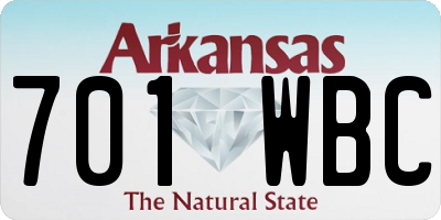 AR license plate 701WBC