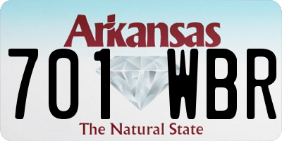 AR license plate 701WBR