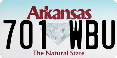 AR license plate 701WBU