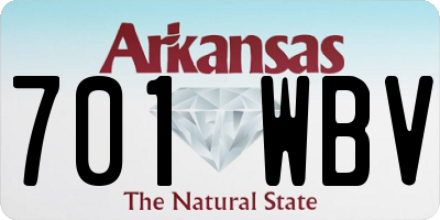 AR license plate 701WBV