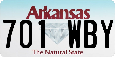AR license plate 701WBY