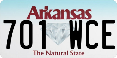 AR license plate 701WCE