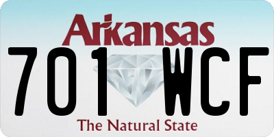 AR license plate 701WCF