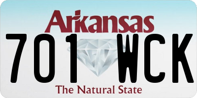 AR license plate 701WCK