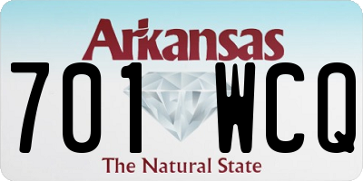 AR license plate 701WCQ
