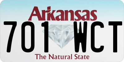 AR license plate 701WCT