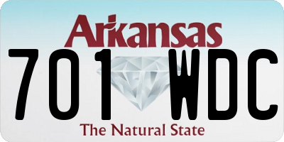 AR license plate 701WDC