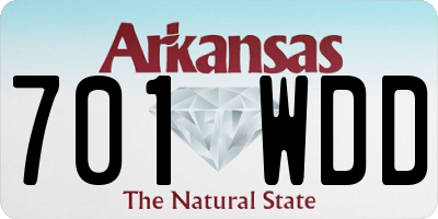 AR license plate 701WDD