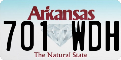 AR license plate 701WDH