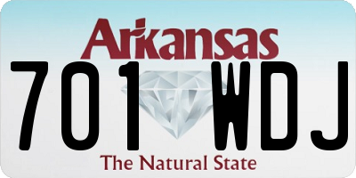 AR license plate 701WDJ