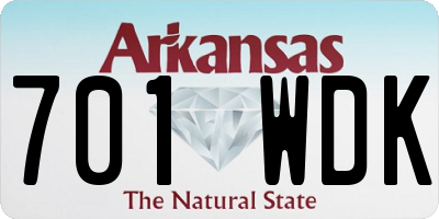 AR license plate 701WDK