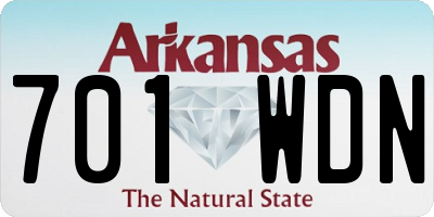 AR license plate 701WDN