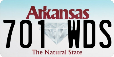AR license plate 701WDS