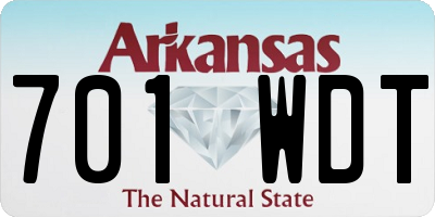 AR license plate 701WDT