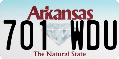 AR license plate 701WDU