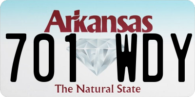 AR license plate 701WDY