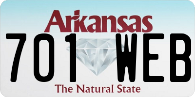 AR license plate 701WEB