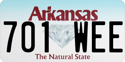 AR license plate 701WEE