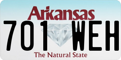AR license plate 701WEH