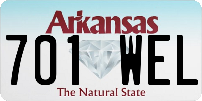 AR license plate 701WEL