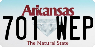 AR license plate 701WEP