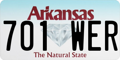 AR license plate 701WER