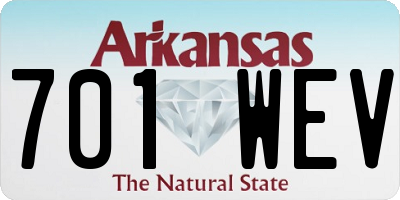 AR license plate 701WEV