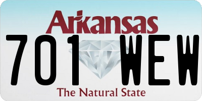 AR license plate 701WEW