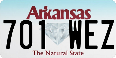 AR license plate 701WEZ