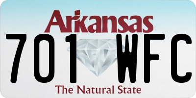 AR license plate 701WFC