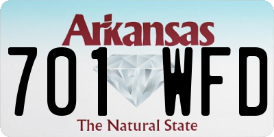 AR license plate 701WFD