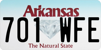 AR license plate 701WFE