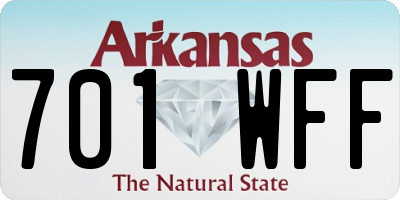 AR license plate 701WFF