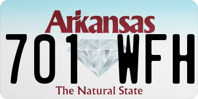 AR license plate 701WFH