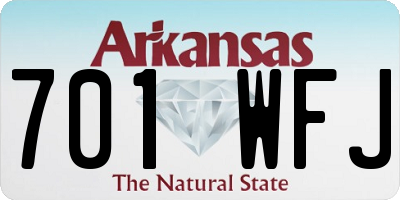 AR license plate 701WFJ