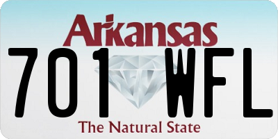 AR license plate 701WFL