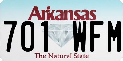 AR license plate 701WFM