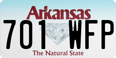 AR license plate 701WFP
