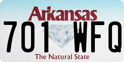 AR license plate 701WFQ