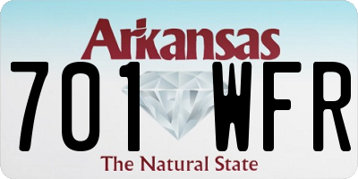 AR license plate 701WFR